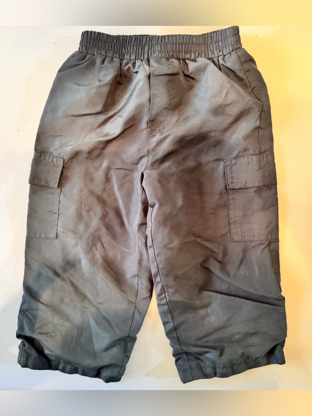 Faded Glory Olive Green Cargo Pants - Elastic Waist